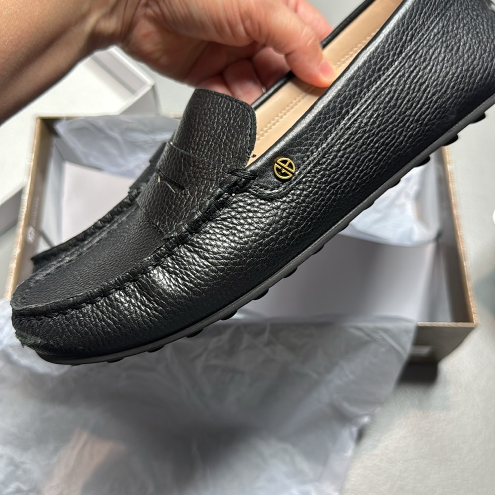 Giani Bernini Women's Carinna Memory Foam Slip on Drivers Black Leather - Picture 9 of 11